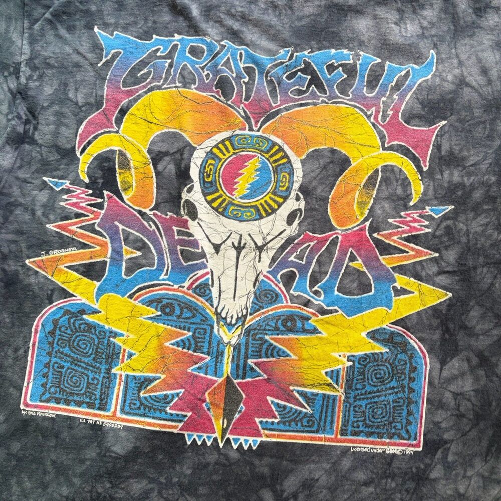Vintage 1994 Grateful Dead Southwest Dead Shirt Aztec Lizard Goat Tie Dye Sz XL - Picture 3 of 10